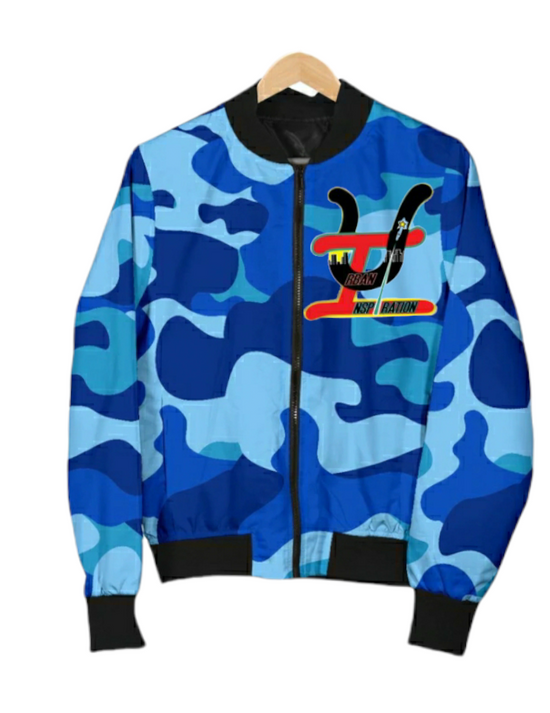 Camo Blue  Bomber Jacket